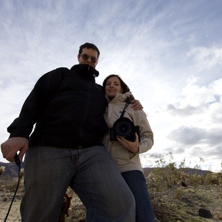 Couple Posing Among Cholla Cacti at Joshua Tree