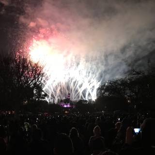 Bursting Fireworks at Disneyland