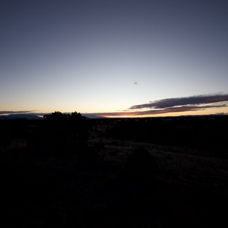 Desert Twilight Over New Mexico Landscape