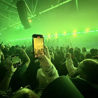 Green Laser Light Show at Electronic Music Concert