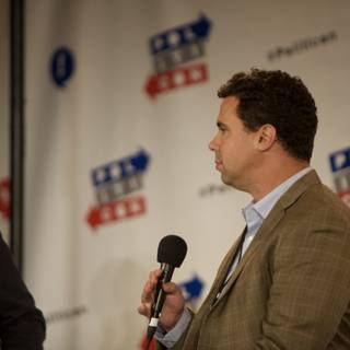 Two Men Engage in Political Discourse at Politicon