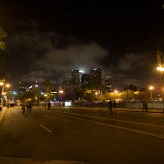 Nighttime Scene in the Urban Metropolis