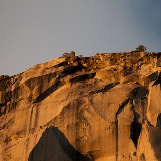 Golden Hour Light on Eroded Sandstone Cliffs