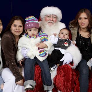 A Festive Family Portrait with Santa