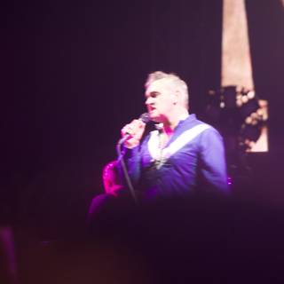 Solo Performance in a Purple Suit