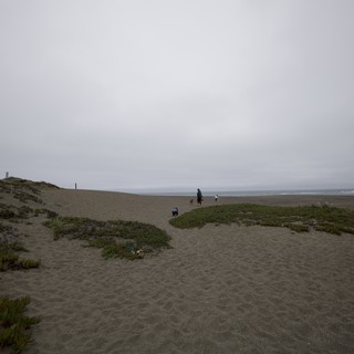 Overcast Beach Dunes on Father's Day Camping