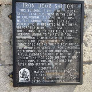 Iron Dock Plaque