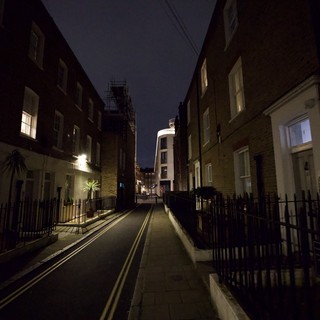 Atmospheric Night View of Historic London Street