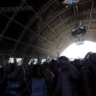 Coachella Music Festival attendees enjoy the energetic crowd