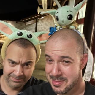 Selfie with Baby Yoda Hat at Disney Springs
