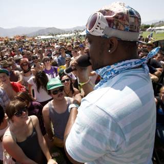 Coachella Crowd Goes Wild for Blue-Shirted Performer