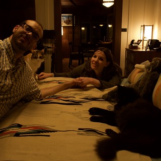 Cozy Evening at Home with Cats on the Bed