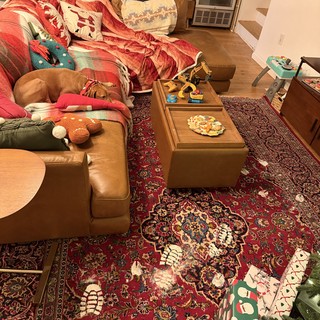 Cozy Living Room on Christmas Morning
