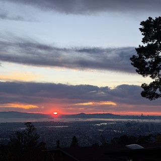 Sunset Over San Francisco Bay from East Bay Hills
