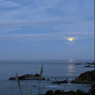 Moonrise over the California Coast