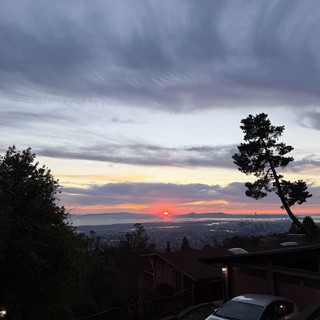 Sunset Over San Francisco Bay from Oakland Hills