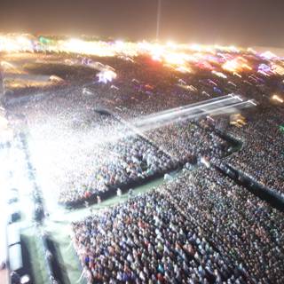 Night-Flaring Concert Crowd