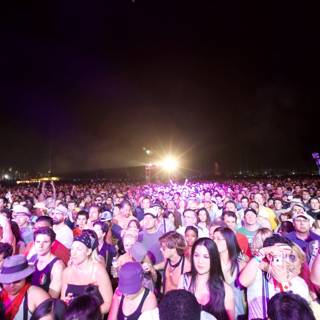 2011 Coachella Festival Crowd Under the Night Sky