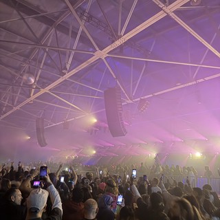 Electronic Music Concert with Purple Haze and Crowd