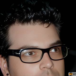 Black-Haired Man with Eyeglasses