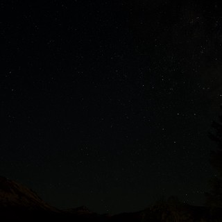 Starry Night Sky Over Mount Lassen Wilderness