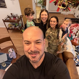 Family Holiday Selfie with Military Member