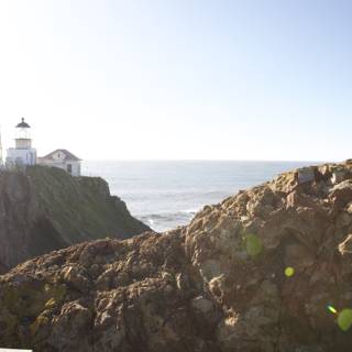 Majestic Lighthouse on a Cliff by the Ocean