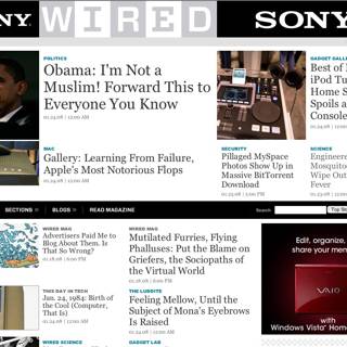 Barack Obama poses for sony wired magazine