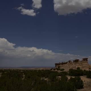Majestic Rock Plateau in the Desert