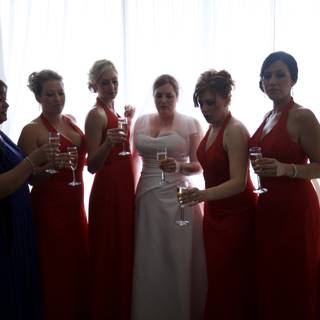 Red Dressed Ladies Cheers