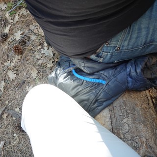Outdoor Adventure Boots on Forest Trail