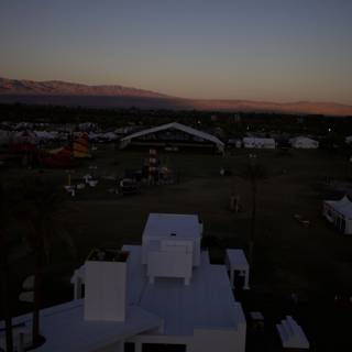 Sunset Over Festival Grounds