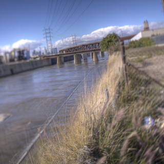 Blurred River and Vernon Bridge