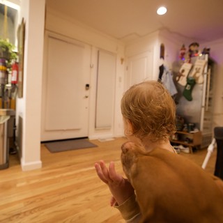Toddler Running Through Home in Motion Blur
