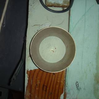Plywood Table with Wooden Bowl