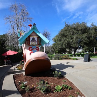 Whimsical Old Woman Who Lived in a Shoe House