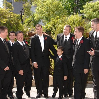 Groomsmen Share Laughter Before Wedding Ceremony