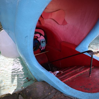 Inside the Mouth of an Abandoned Water Slide