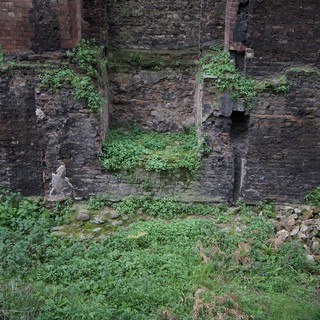 abandoned industrial or residential ruins