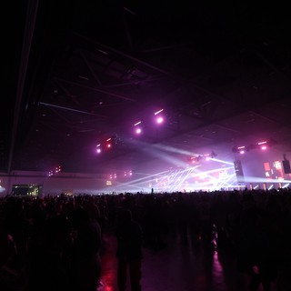 Massive Crowd Engulfed in Laser Light at Wobbleland