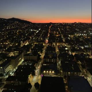 Nighttime Cityscape from San Francisco Skyscraper