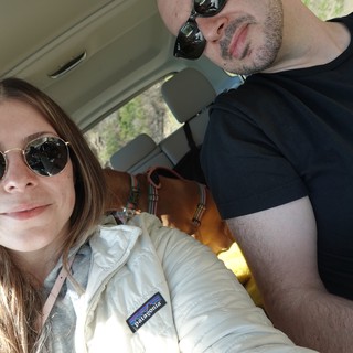 Road Trip Selfie with Sunglasses and Smiles