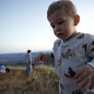 Toddler Explores the Summit of Mount Diablo