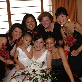 Bride and Bridesmaids Celebrate on Wedding Morning