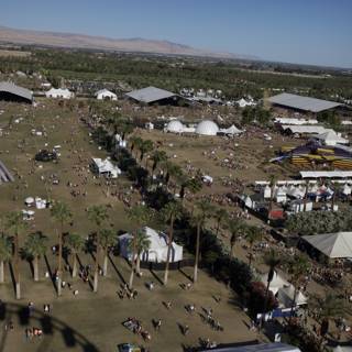 Aerial View of Coachella Festival grounds