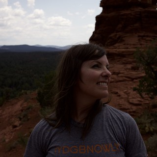 Woman Smiling at Red Rock Canyon Vista