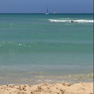 Serene Sails on Waikiki Beach