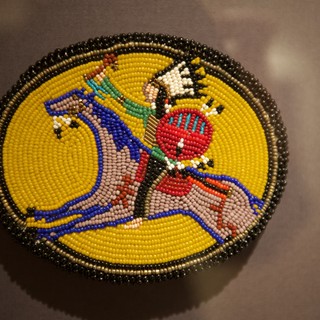 Traditional Native American Beaded Dancer Medallion