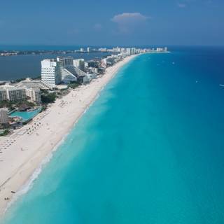 Aerial View of Cancun's Stunning Coastline