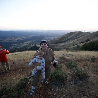 Mother and Toddler at Dawn on Mount Diablo
